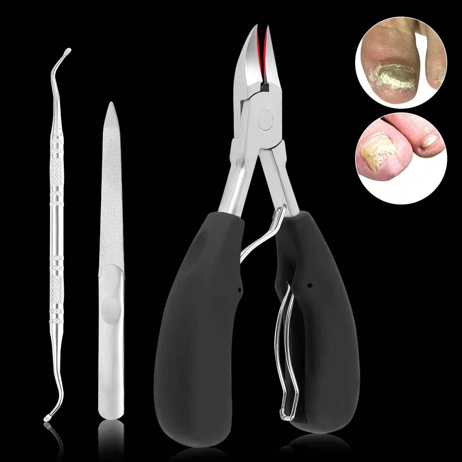 Toe Nail Clippers Adult Thick Nails Long Handle, Toenail Clippers for Seniors Thick Toenails Easy To Hold Labor-Saving, Toenail Clippers for Thick Nails Sharp, Podiatrist Ingrown Toenail Clippers