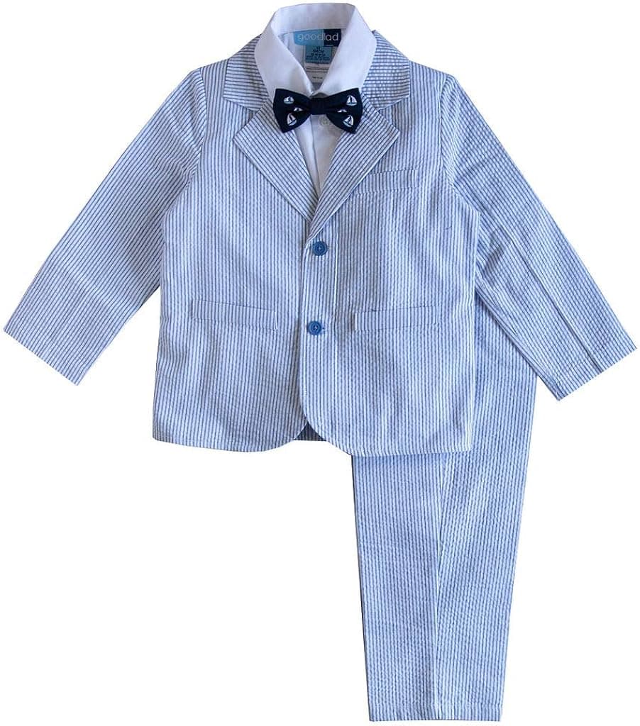 Good Lad 2/7 Boys Blue Seersucker 4 Piece Easter Suit