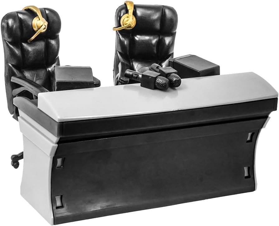 Ultimate Black Commentator Table Playset for Wrestling Action Figures