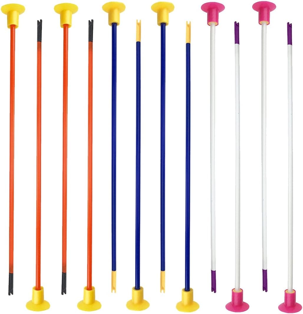 Liberty Imports 12-Pack Replacement Suction Cup Arrows for Kids Archery Set - 16" Compatible with Most Brand Archery Set