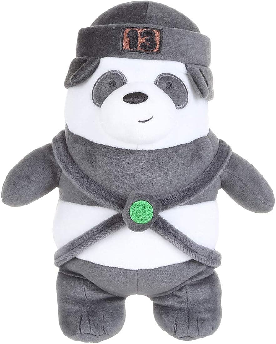 MINISO We Bare Bears Standing Plush Toy 10" with Hat Panda Stuffed Animal Plushies Soft Toy Pillow