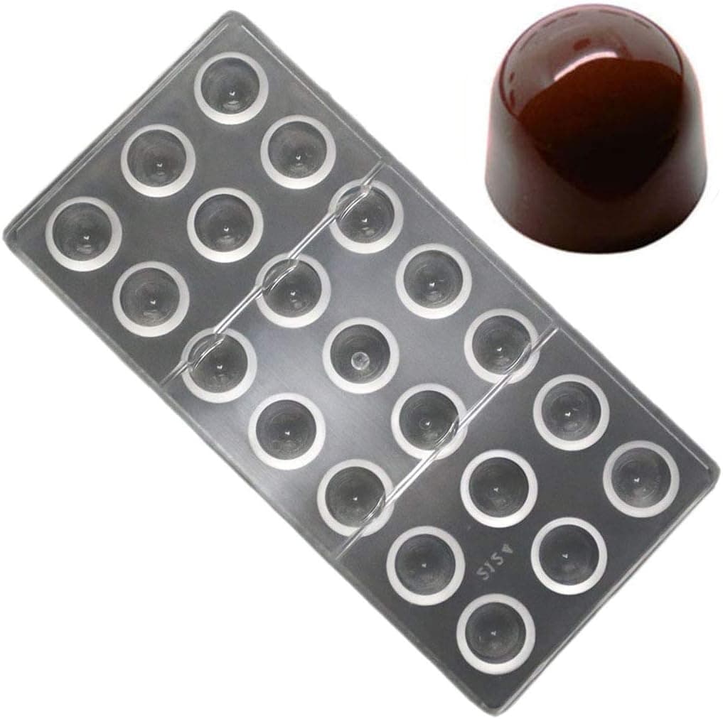 Grainrain polycarbonate chocolate mold polycarbonate chocolate bar mould Bullet Clear Hard Plastic candy pastry tools - Small Size (19328)