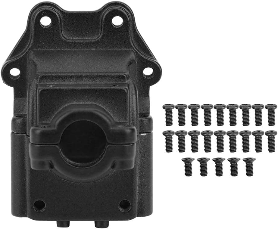 RC Gearbox Cover,Durable Aluminum Alloy Gearbox Upper Lower Cover Shell Upgrade Parts Fit for WLtoys 144001 RC Car Model(Black)