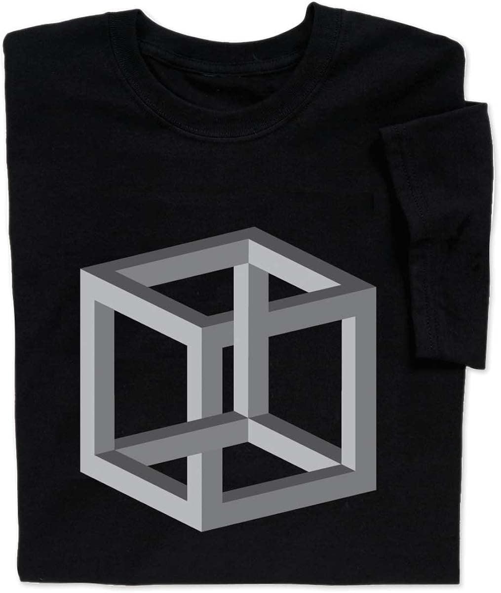 ComputerGear Optical Illusion T Shirt MC Escher Impossible Box Cube Tee