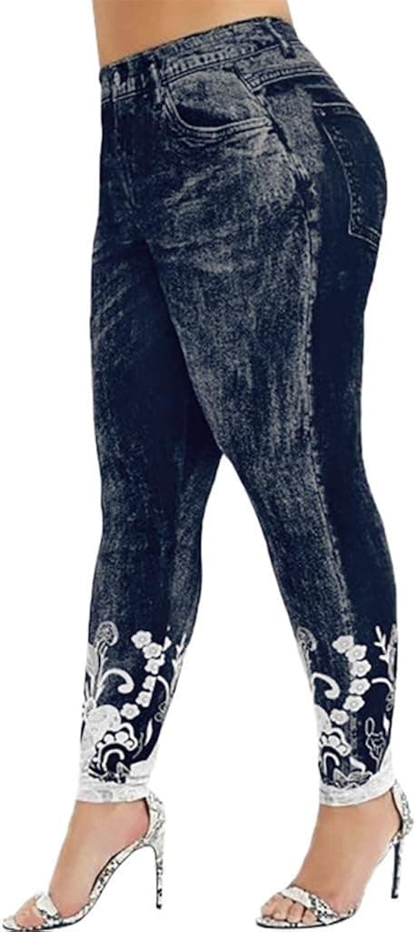 Mikey Store Womens Hole Pants Yoga Sport Leggings Plus Size Workout Fitness Trousers