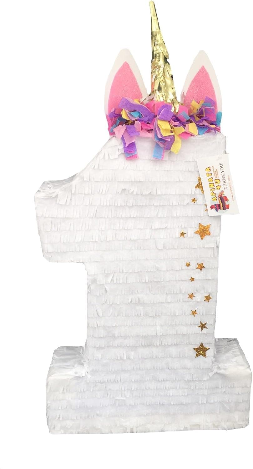 20” Number One Pinata Unicorn Themed Birthday Party Supplies, Unicorn Decorations Unicorn First Birthday 1st Bday Party