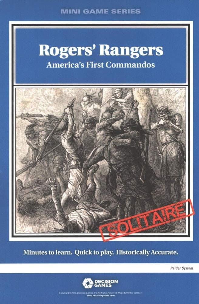 DG: Rogers' Rangers, America's First Commandos, Solitaire Boardgame