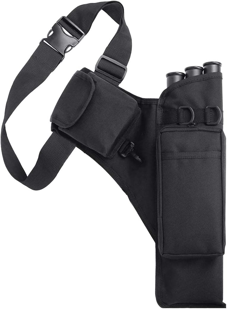 abcGoodefg 3 Tube Hip Archery Arrow Quiver Holder with Pockets and Adjustable Strap for Hunting Training