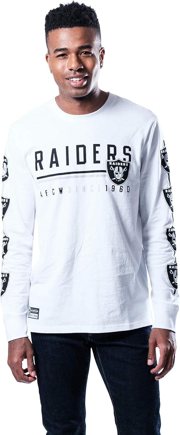 Ultra Game NFL Mens Soft Lightweight Long Sleeve T-Shirt