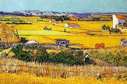 FDerks Jigsaw Puzzles 1000 Pieces Vincent Van Gogh The Harvest or Harvest at La Crau Wooden Puzzle for Adults