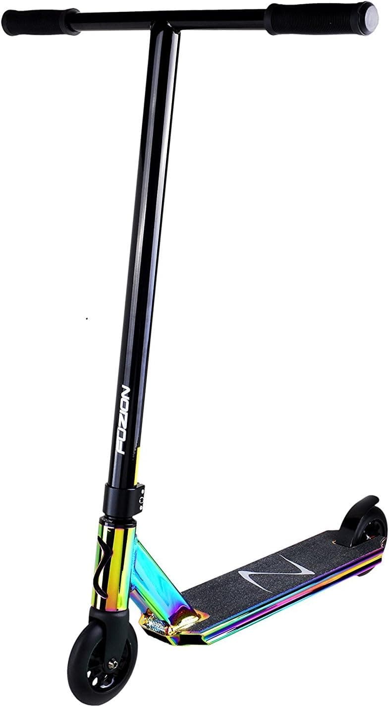 Fuzion Z250 Pro Scooter - All 4.37" x 20.5" Deck Dimensions - 100mm Aluminium Core Wheels - HIC Compression System -Chromoly T-Bars (Limited Edition/Oil Slick)