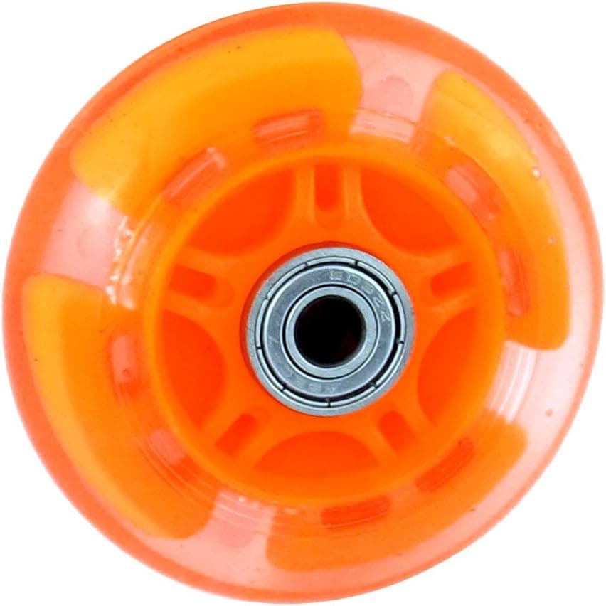uxcell Sports Skating Shoes 608ZZ Bearing Flashing Skate Wheel 3.1 Inch Dia Orange