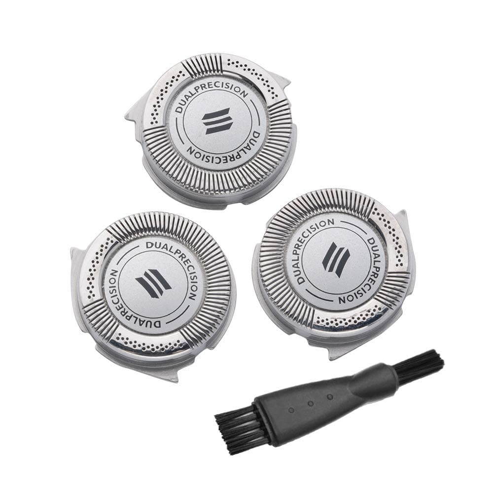 Desfaidy 3Pack Electronic Shaver Head Cutter Replacement Blades Parts Compatible with Philips Norelco HQ8 HQ6073 HQ7120 PT735 Aquatec 7800 7100 7200 Spectra 8800 Series Blue Plastics