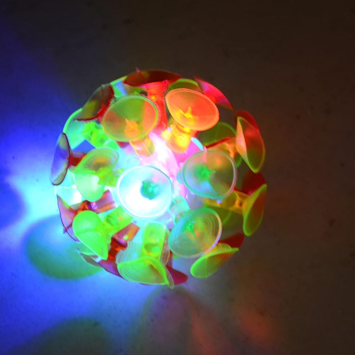 Nani Wear 5PCS Suction Ball Toys for Kids, Kids Multicolored Suction Cup Ball Flash Luminescence Plaything Party Toy for Children, Glowing Sticky Ball Sucker Ball Children's Toy Parent-child Game