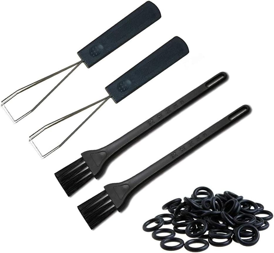 Akwox Keycap Puller Cleaning Tool + Rubber O-Ring Sound Dampeners, 2 PCS Keycap Puller, 2 Cleaning Brush & 140 PCS Rubber O-Ring for Mechnial Keyboard Cherry MX Key Switch
