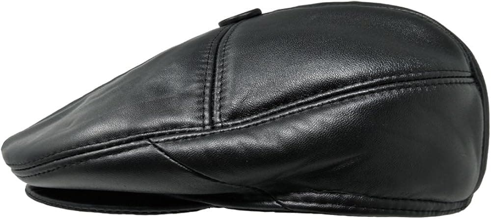 TangTown Soft Lambskin Leather Flat Cap Gatsby Newsboy Driving Warm Winter Ivy Hat
