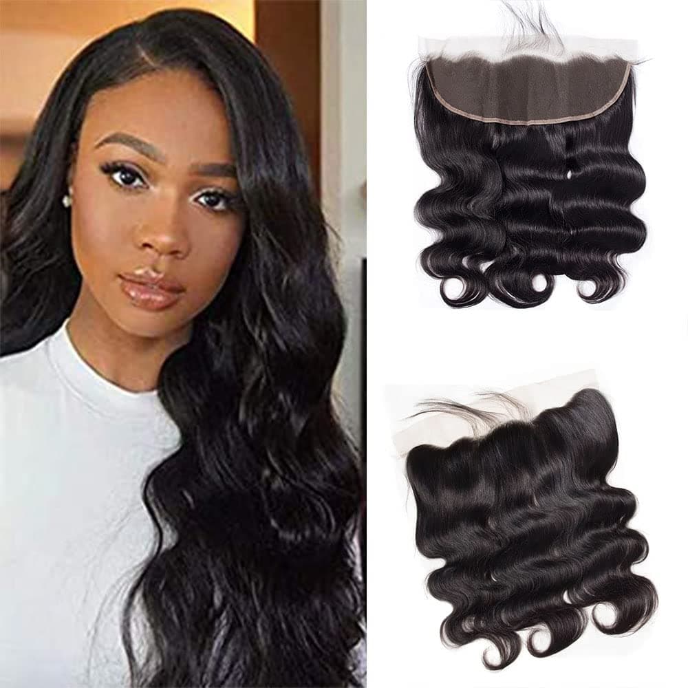 Jessica Hair Ear To Ear 13x4 Real HD Lace Frontal Only 0.10 mm Ultra-thin HD Lace Frontal Closure Body Wave Human Hair Frontal Closures Virgin Brazilian Human Hair Invisible Clear HD Film Lace Frontal(20 Inch)
