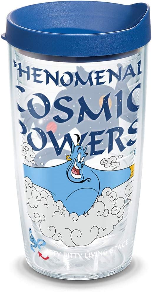 Tervis Disney - Aladdin Genie Insulated Tumbler with Wrap and Lid, 16 oz, Clear