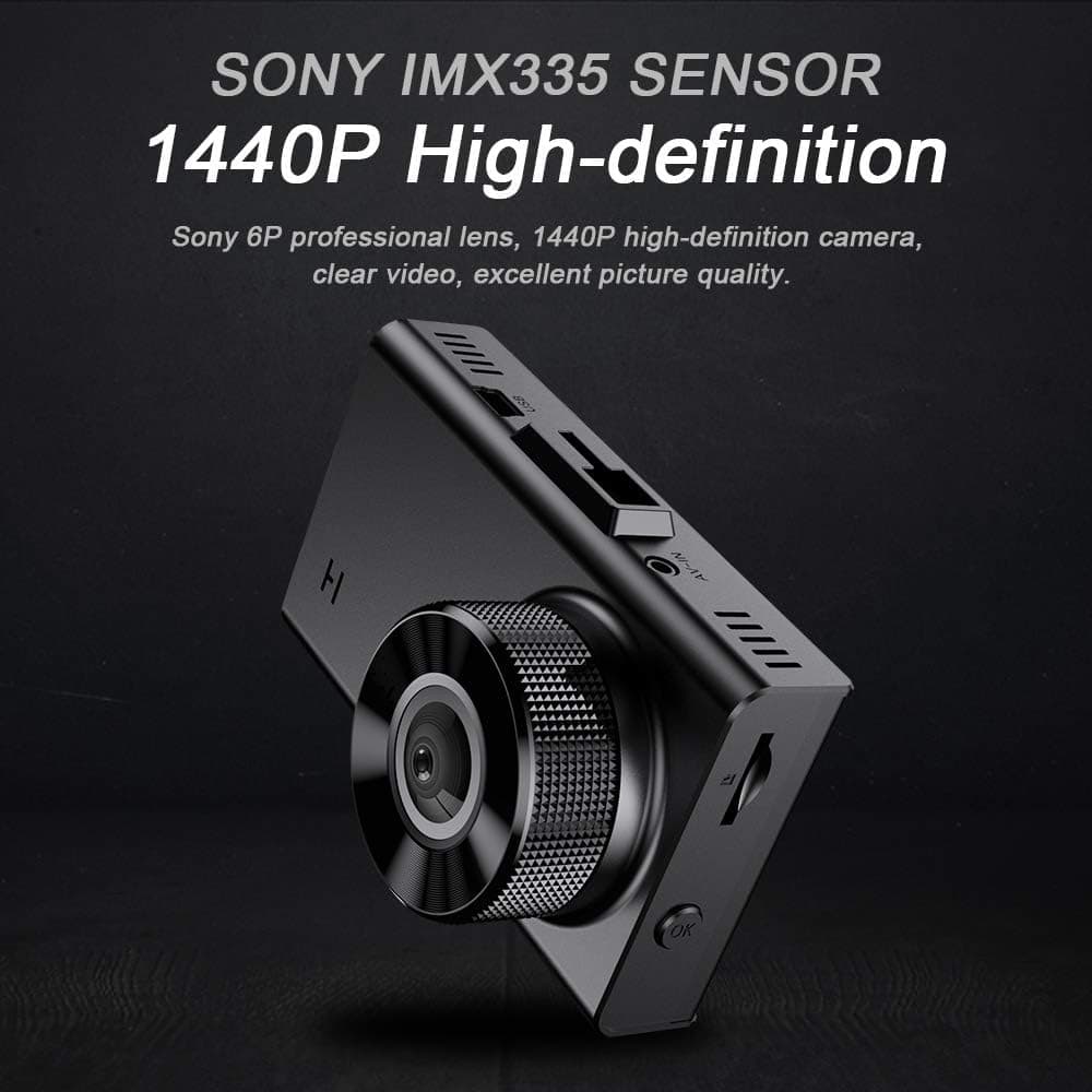 3T6B 2K Dash Cam for Cars Recorder, Front 1080P & Cabin Inside Cameras, 3 Inch LCD Screen 170° Wide Angle Dashboard Camera with Night Vision G-Sensor Loop Recording