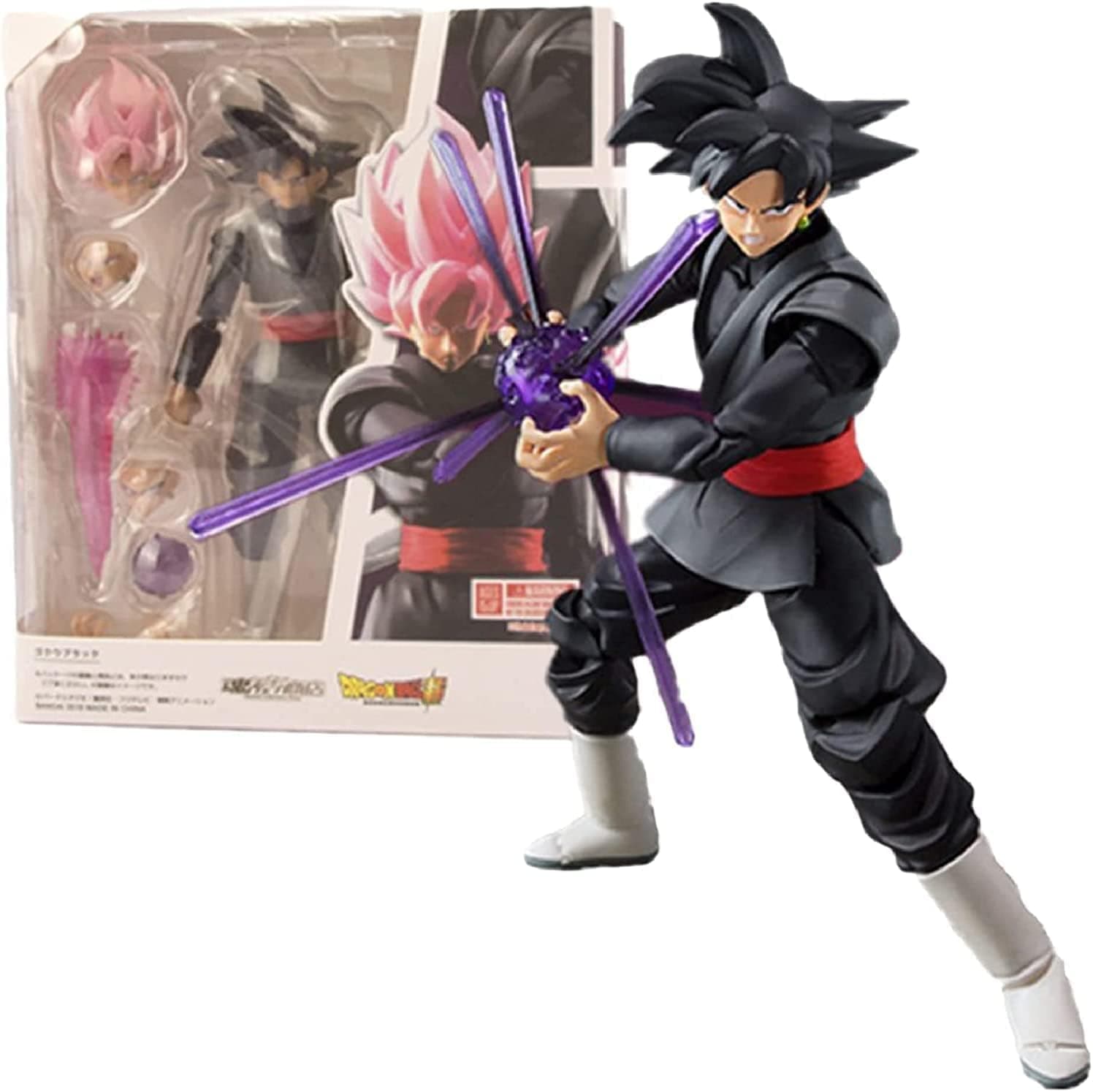 LOMIBARD 6" Goku Action Figure 6 Inch Dragon Bal Figures Movie Version Dragon Bal Action Figures Beautifully Boxed with Multiple Accessories Dragon Bal Z Toys (VER-Z Edition). (Black)