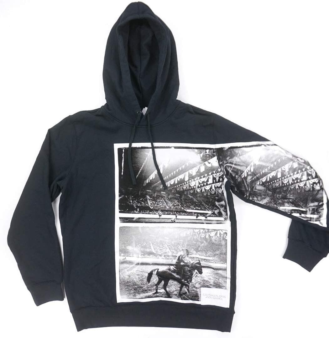 Calvin Klein Mens Hoodie Graphic Andy Warhol Rodeo Black XL