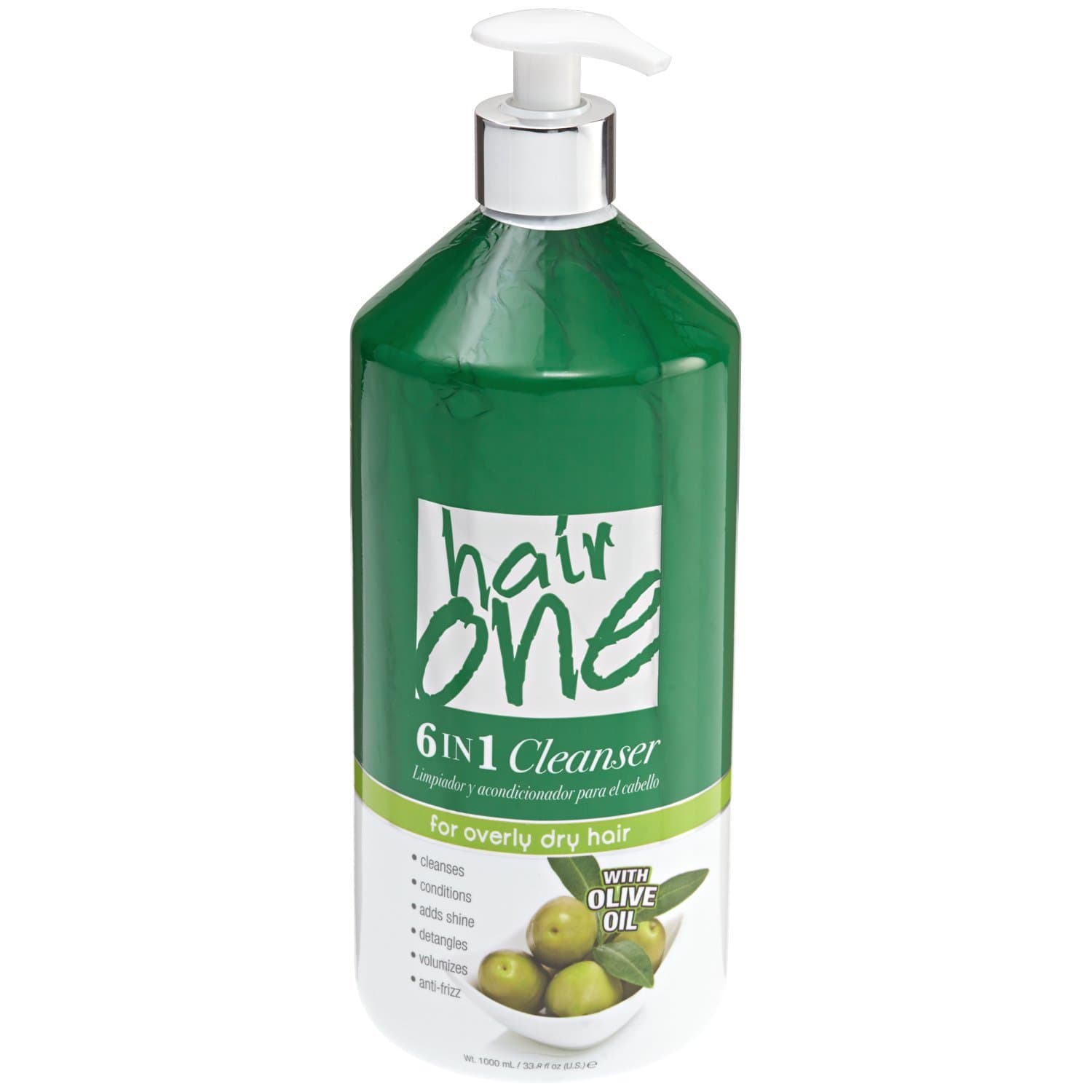 Hair One 4133ho Hair One 6-in-1 Cleanser Olive Oil, 33.8 Fluid Ounce