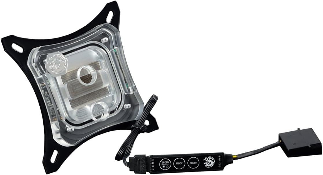Bitspower CPU Waterblock Summit EF-X, Clear Acrylic Top, Black Bracket, Intel CPU