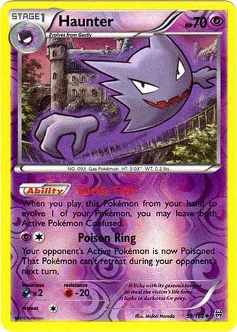 Pokemon - Haunter (59/162) - XY Breakthrough - Reverse Holo