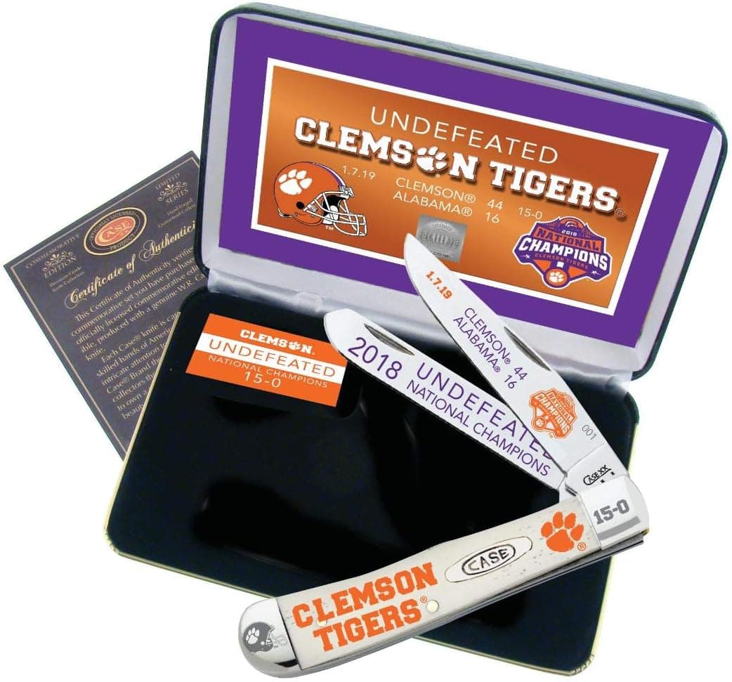 Case Cutlery CU18-CATNSB Clemson Trapper