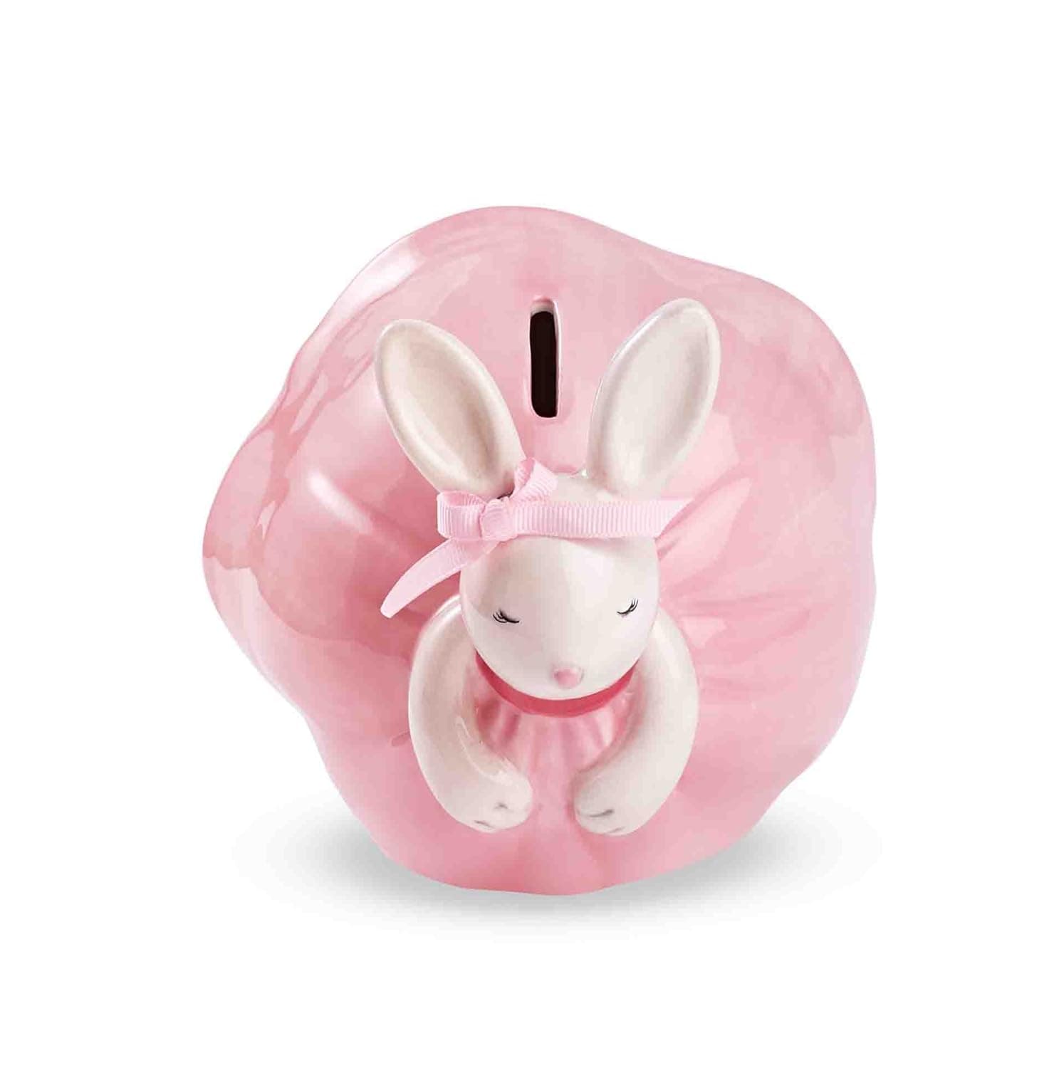 Mud Pie Little Princess Ballerina Bunny Bank, Pink
