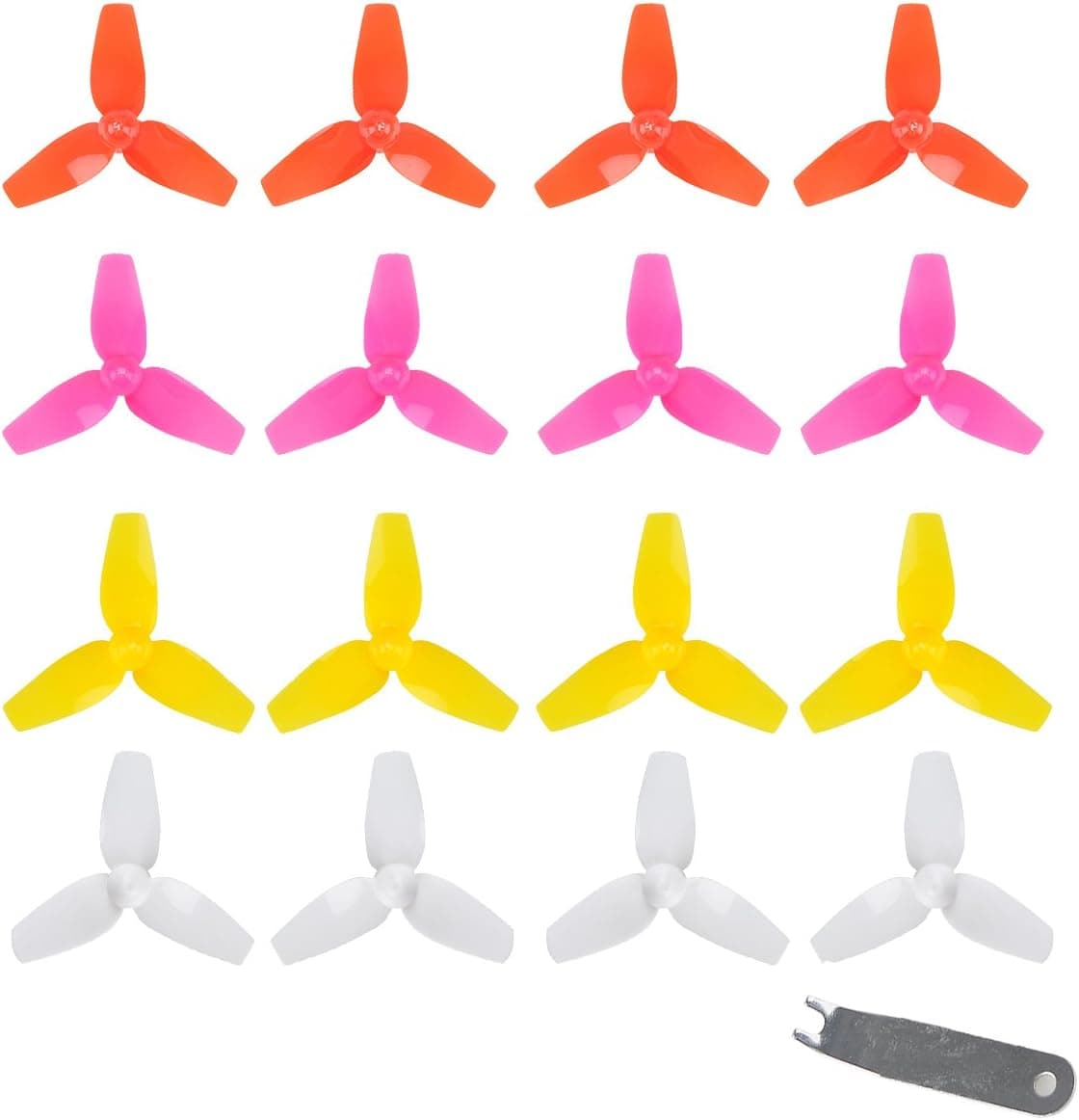 Crazepony 16pcs 40mm Tri-Blade 3 Blade Propellers for Inductrix FPV Plus Mini FPV Racing Drones Multirotors Quadcopters