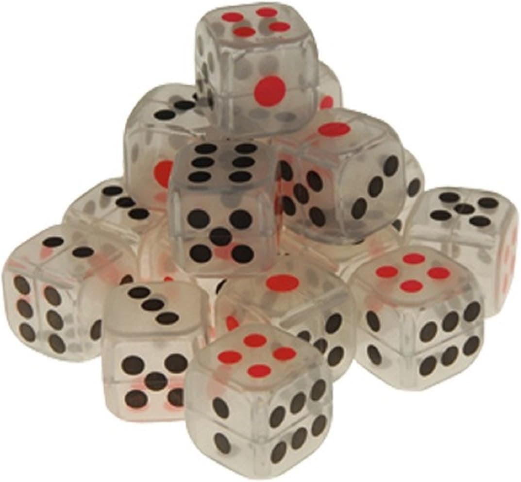 U.S. Toy 4324 Glow in The Dark Dice, 1"