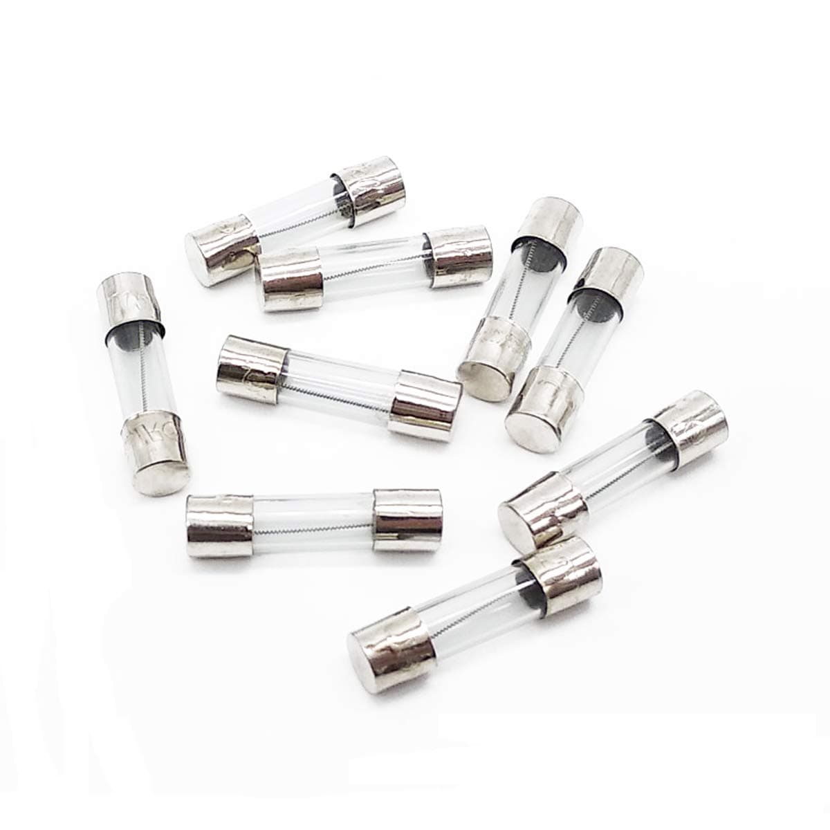 MDXSB 10Pcs 10A Slow Blow Fuse 10 Amp Time Delay Fuse T10AL250V Slow Acting T10AL 250V Glass Fuse 5x20mm
