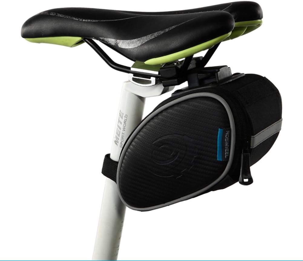 Roswheel Water&Wood Bicycle Removable Tail Saddle Bag Bike Seat Bag Cycling Frame Pannier Black