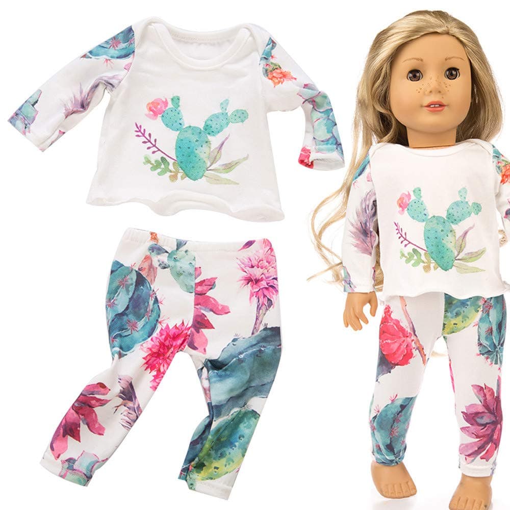 Sandistore Clearance!! 18 Inch Doll Pajamas Clothes for 18 inch American Girl Our Generation Doll Skirt Clothes Accessories