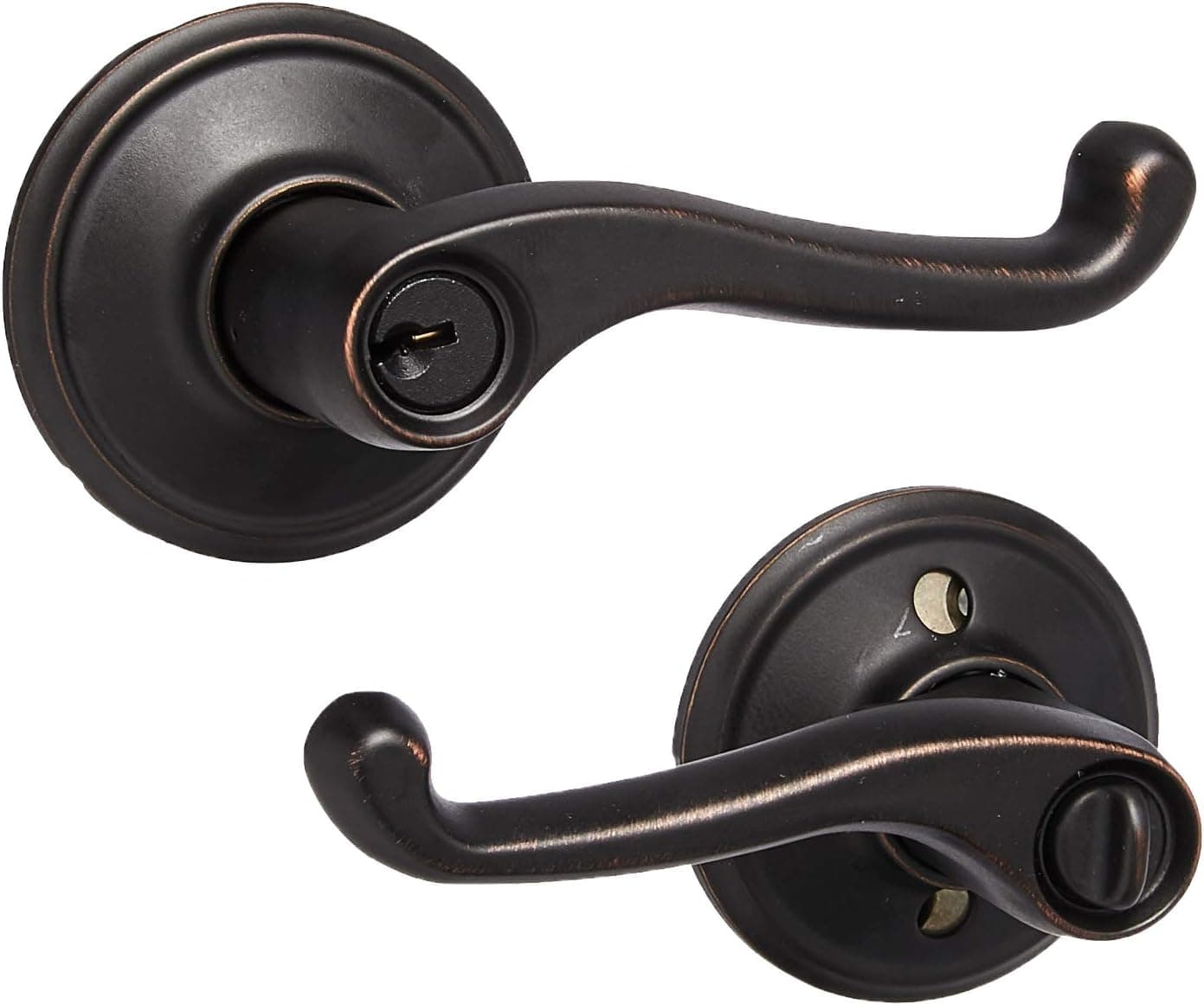 Schlage Lock Company FB50N V FLA 716 Flair Lever, Security Set, Aged Bronze