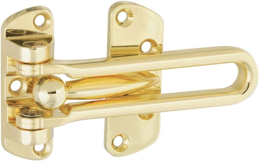 National Hardware N199-679 V804 Door Security Guard in Brass,3/8" x 6"