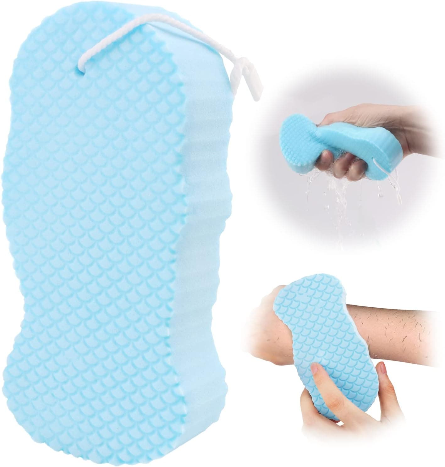 1 Pc Exfoliating Bath Sponge, Super Soft Exfoliating Bath Body Shower Spong for Adults Children Women Men