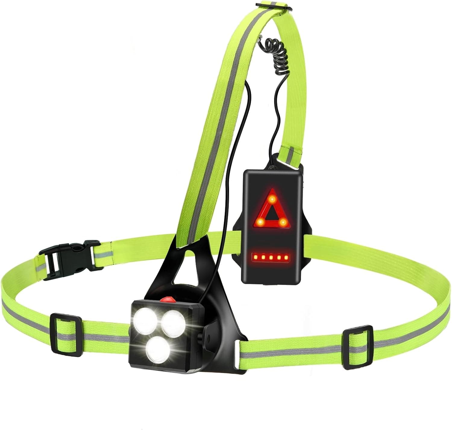 BRGOOD Running Light,Rechargeable USB LED Running Light,Chest Lamp Waterproof,90°Adjustable Beam Angle,500 Lumen