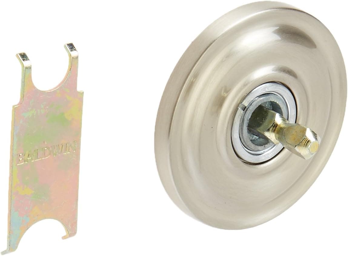 Baldwin 5048.IDM Single Estate Rosette for Dummy Functions, Satin Nickel