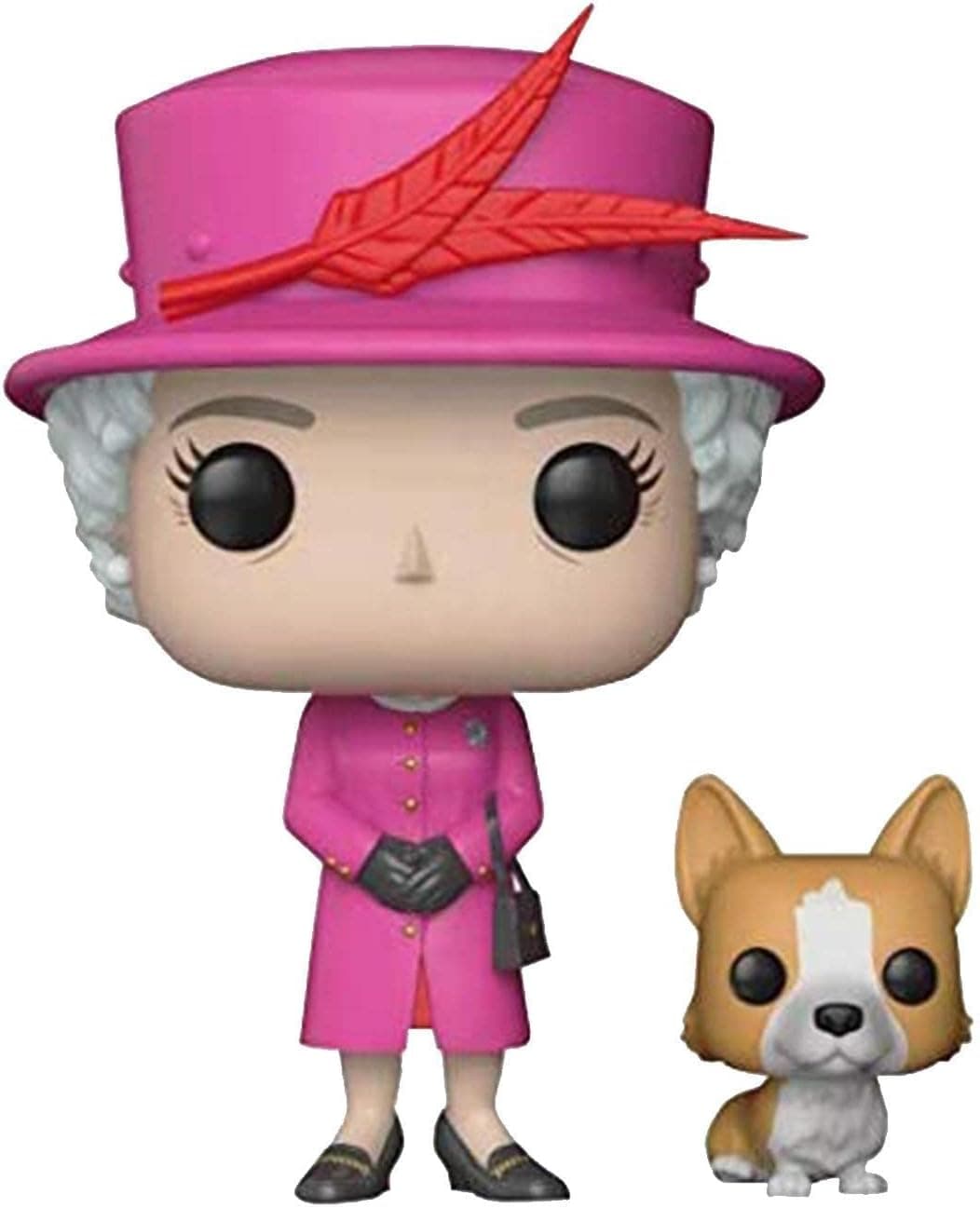 Dedaiby Queen Elizabeth II Memorial Action Figure | Commemoration of The Great Britain Cute and Dog Figures Collectible Model Toys for Commemorative Decorations Gifts