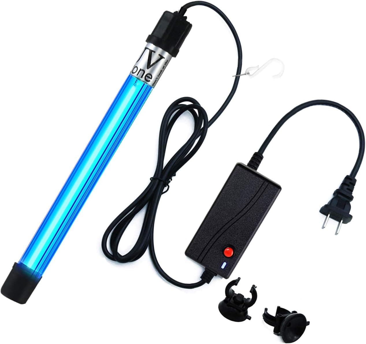 185nm Ozone Wand U/V/C Light Lamp Waterproof 5/20/60 Minutes Timer Covers 100sq ft. Powerful 110V 7W (O3 Smell)