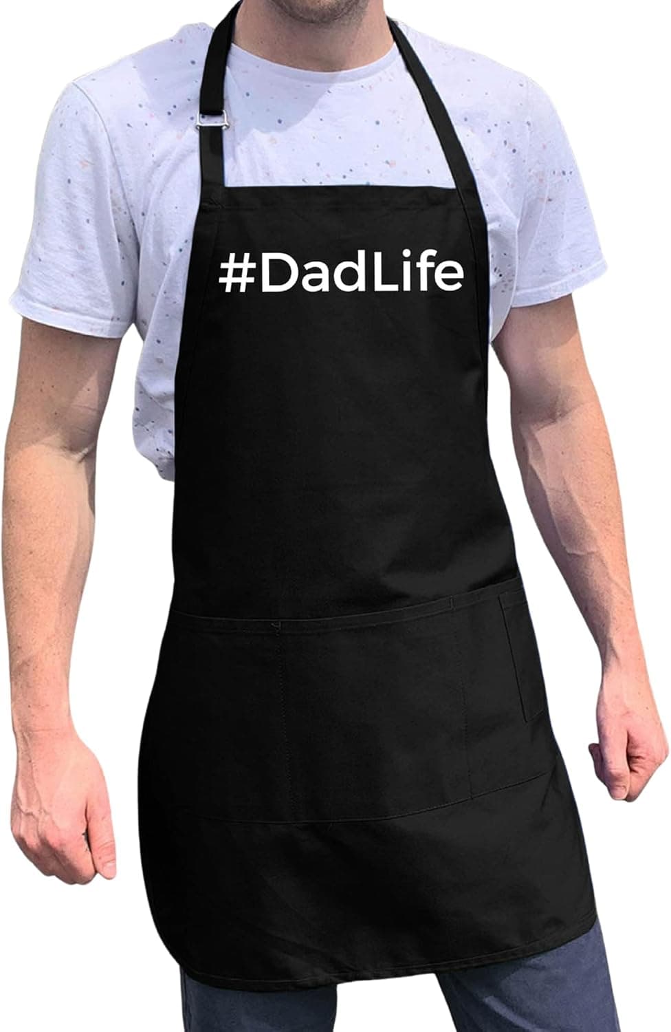 ApronMen, Dad Life Apron, BBQ Grilling Apron For Dad, Funny Aprons For Men With Adjustable Straps One Size Fits All, Cooking Aprons With Pockets - Professionally Printed Gifts For Dad