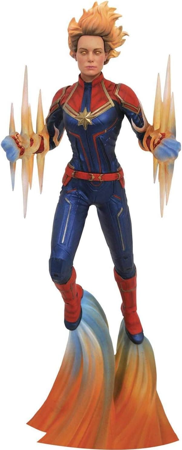 DIAMOND SELECT TOYS Marvel Gallery: Captain Marvel (Binary Power Movie Version) PVC Figure, Multicolor, 11 inches