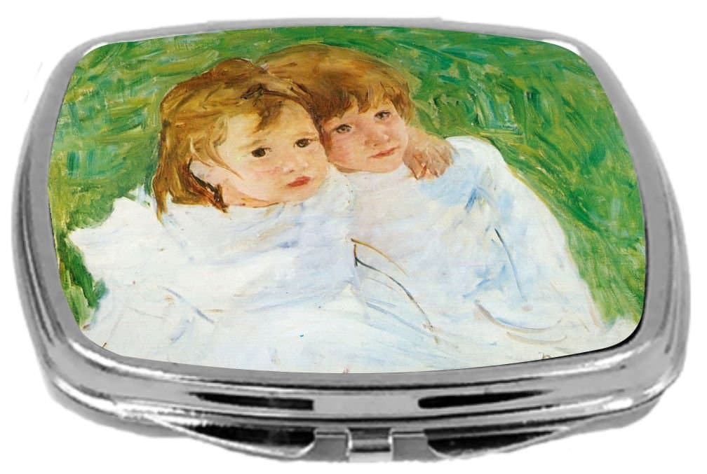 Rikki Knight Compact Mirror, Mary Cassatt Art The Sisters, 3 Ounce