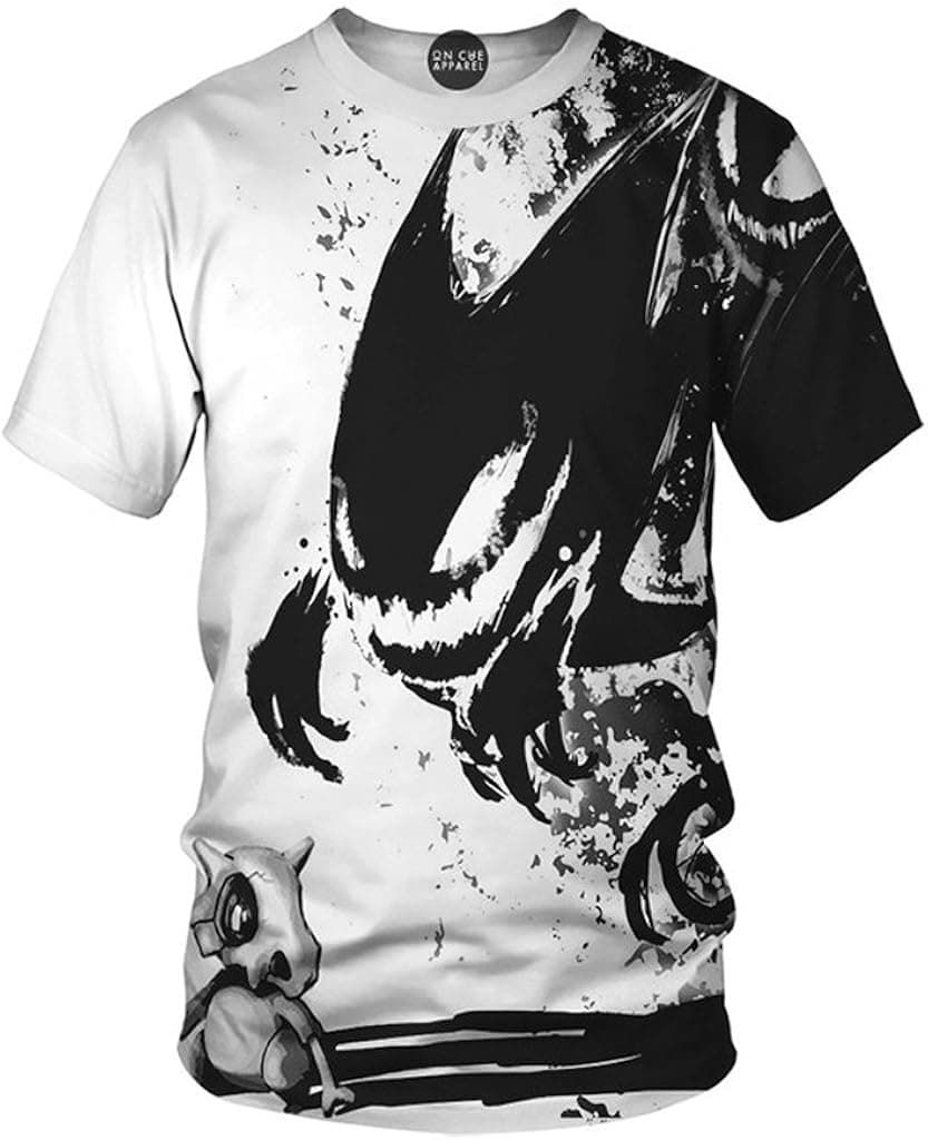 On Cue Apparel Cubone T-Shirt - All Over Print Graphic Rave Shirt