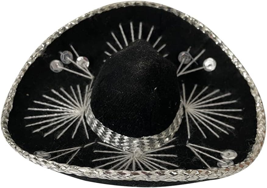 YAJUA Mariachi Mexican Mini Sombrero 6 inches for Mexican Themed Party or Small Dog/Cat Hat (Random Color Single Pack)