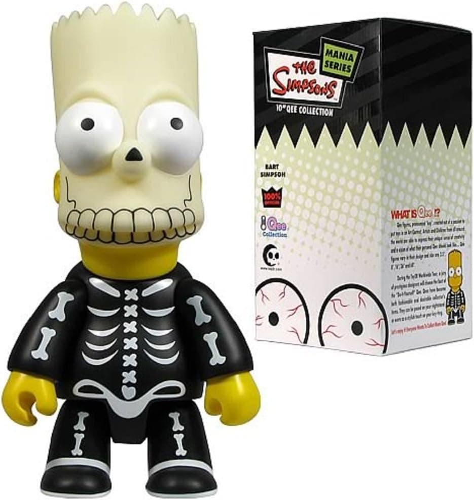 Toy2R Bart Simpson: Bart Bone Skeleton Mask 2 10" Qee