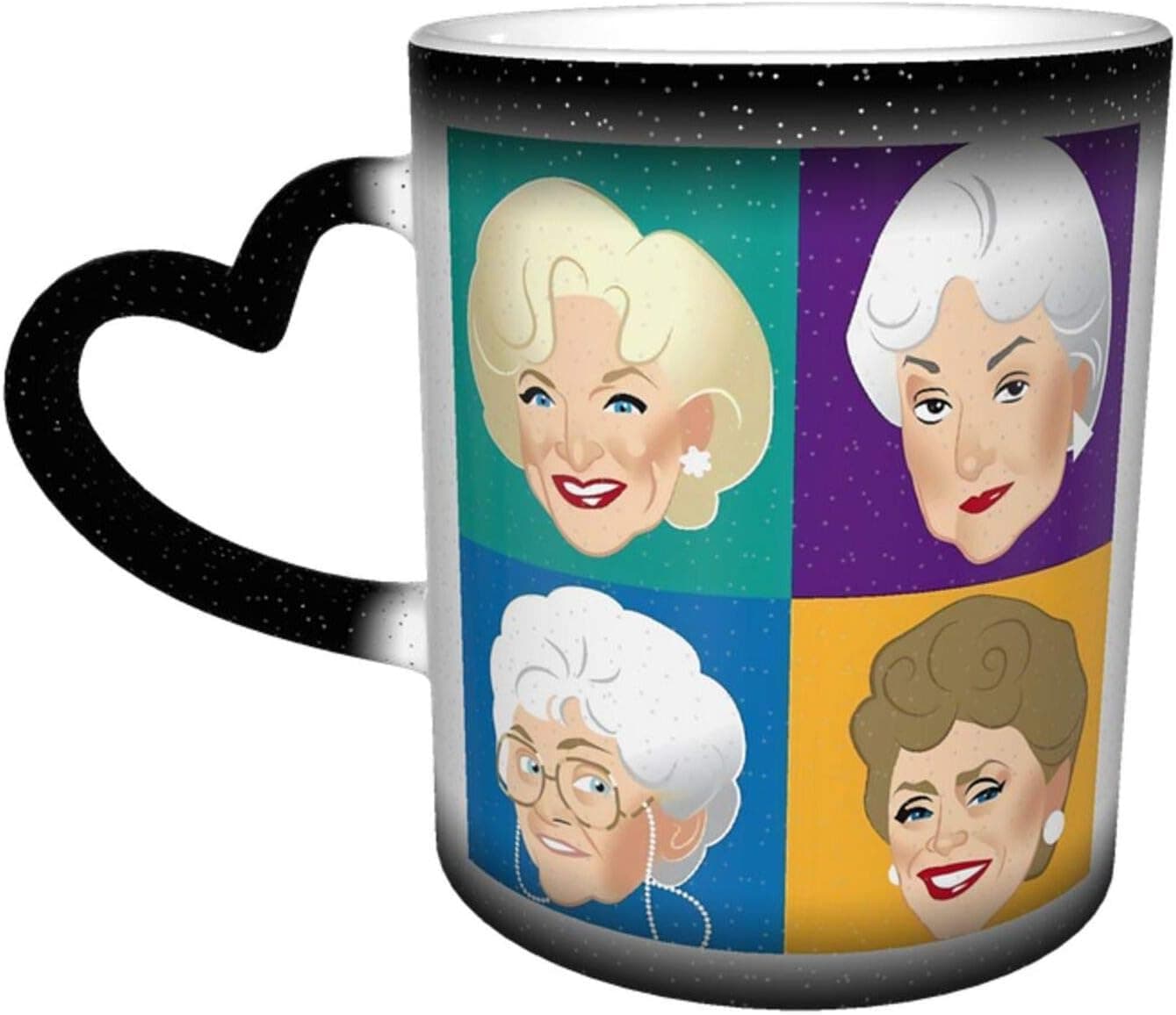 Happy Daddy.Morning Coffee Mug.19 ounce.Ceramic Heat Sensitive Color Changing Magic Coffee Mug for Cappuccino, Latte or Hot Tea.Creative Christmas Birthday Gift (Golden Girls 01)