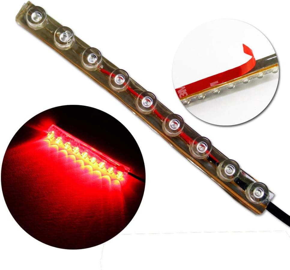 Zitrades RED 9 LED NEON BOAT / HOME / POD LIGHT BRIGHT ACCENT GLOW 9LED FLEXIBLE WATERPROOF By Zitrades
